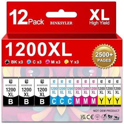 12-Pack Maxify 1200XL Ink Cartridges for Canon PGI-1200XL PGI-1200 XL 1200