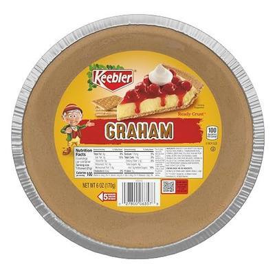 Keebler Ready Crust 9-Inch Graham Cracker Pie Crust, Premade Pie Crust For Baking And No-Bake, 6 oz