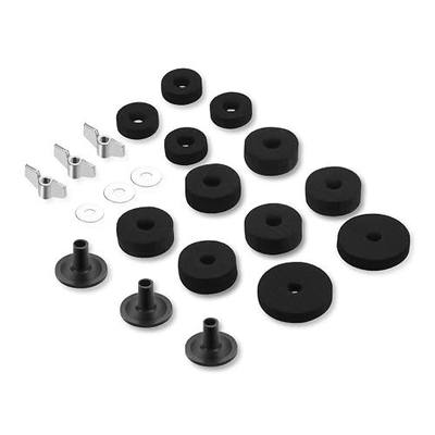 21 Pcs Cymbal Felt and Hi-Hat Clutch Hardware Kit for Drum Set | wing nuts and washers included, black clutch felt cup, stand sleeve padding, drum kit repair set, replacement hardware parts