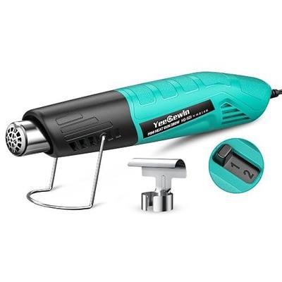 Heat Gun, 380W Fast Heat Mini Hot Air Gun with 2-Temp Settings 480°F-850°F(249°C-455°C) Overheat Protection Reflector Nozzle, 4.9Ft Long Cable for Shrink Wrap,Vinyl, Crafts, Epoxy Resin