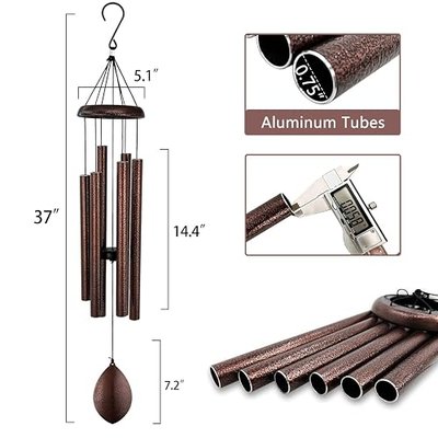 Wind Chimes for Outside Deep Tone,36 Inch Chimes for Outdoors | Sympathy Windchimes Outdoors Gifts for Mom,Outdoor Wind Chimes,Garden Decoration.
