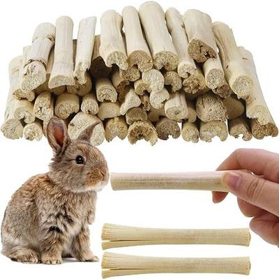 2lb Sweet Bamboo Chew Sticks for Rabbits & Guinea Pigs - Natural Molar Teething Treats, 60-75 Sticks, Dental Grinding Toys for Hamsters, Chinchillas, Rats & Small Animals