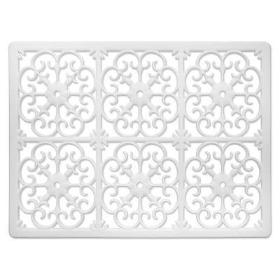GASARÉ, Extra Large, Thick, Silicone Trivet for Hot Dishes, Pots, and Pans, Heat Resistant Mat for Countertop, Hot Pad for Kitchen, Easy to Clean, 16 x 12 x 3/8 Inches, White
