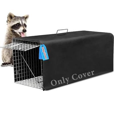 Rockever Live Animal Trap Cage Cover, Cat Trap Cover for Stray Cats 32 Inch Folding Skunk Trap with Real Door for Raccoons, Opossums, Groundhogs, Skunks, Feral Cats, Squirrels (Only Cover)