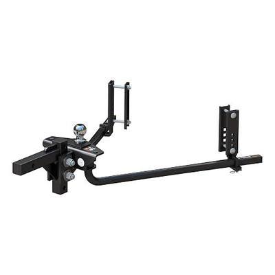 CURT 17601 TruTrack 2P Weight Distribution Hitch with 2X Sway Control, Up to 10K, 2-in Shank, 2-5/16-Inch Ball | 2-point friction sway control, head tilt adjustment simplifies setup, 2 in shank, 2-5/16 in ball, levels vehicle and trailer
