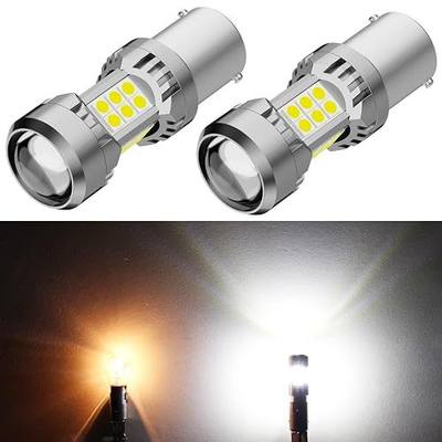 PHINLION 1156 LED Bulb White for Reverse Lights, 2 Pack | 3200LM Super Bright, 1141 P21W 7506 Backup Bulb Replacement with Projector, for Car/Truck/Camper/RV, 12V-24V