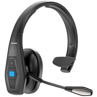 Conambo Bluetooth Headset V5.1, Trucker Bluetooth Headset with CVC8.0 Dual Mic Noise Canceling & Mute Button & 60 Hrs Workingtime Wireless On-Ear Headphones for Trucker Home Office Work Cell Phones