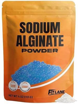 Sodium Alginate Powder 4 oz, Pure Food Grade Bulk Ingredient for Thickening | Premium Molecular Gastronomy Component, Non-GMO & Vegan for Spherification, Culinary Foams, Reverse Spheres