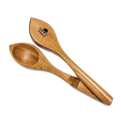 Brown Wooden Musical Spoons Folk Percussion Instrument - Traditional Irish Celtic Appalachian Hand Percussion - Acacia Wood Rhythm Spoons for Party Festival - US Made by Jim Cruise