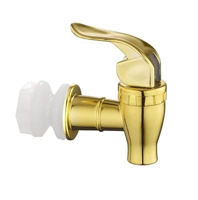 Push Style Golden Faucet for Beverage Dispenser Carafe, Beverage Dispenser Replacement Spigot,Spout for Beverage Dispenser