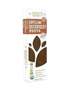 Big Green Organic Food- Organic Buckwheat Capellini, 8.8oz, 100% buckwheat, Gluten-Free, Non-GMO (5 Pack)