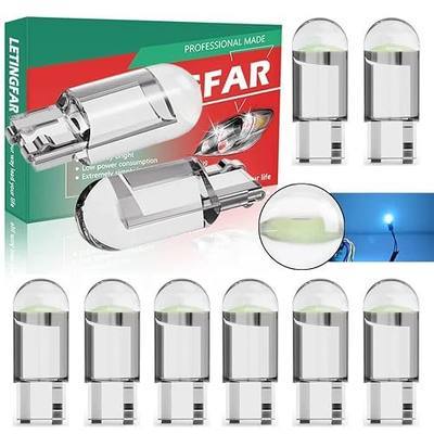 194 LED Bulb ice blue Pack of 10, T10 led bulb, 168 2825 W5W T10 Wedge COB LED Replacement Bulbs Error Free for Car Dome Map Door Courtesy License Plate Lights