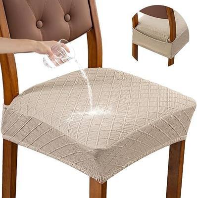 Genina Waterproof Seat Covers for Chairs Seat Covers for Dining Room Chair Slipcovers Kitchen Chair Covers Dining Chair Covers