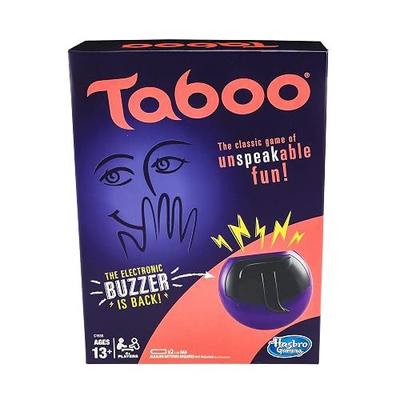 Hasbro Gaming Taboo - Fun Party Game for Adults & Teens, Ages 13+, Family Game Night, Includes Buzzer, 4+ Players