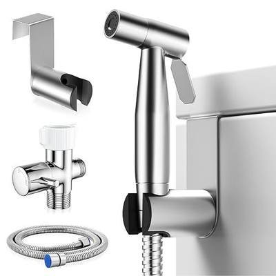 BRITULIF Handheld Bidet Sprayer for Toilet, Jet Sprayer for Toilet Muslim Shower, Adjustable Cloth Diaper Sprayer Bidets Attachment for Toilet, Toilet Bidet Sprayer with Bidet Hose for Feminine Wash