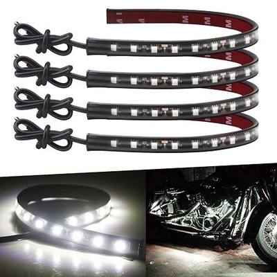 Keiurot 12V Led Light Strip 32CM Waterproof White Led Strip Lights for Cars Motorcycles Golf Cart Interior & Exterior Marine Boat 12V 5050 18SMD,Pack of 4