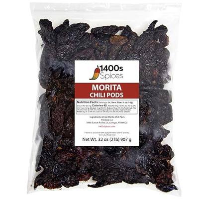 2lb Morita Chipotle Dried Whole Chile Peppers Bulk | Food Service, Rich Smoky Flavor Profile, Ideal for Homemade Salsas
