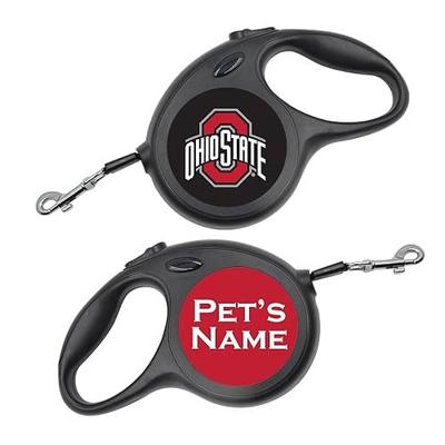 NCAA Licensed Retractable Dog Walking Leash | Personalized for Your Pet (Ohio State Buckeyes)