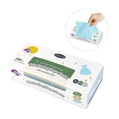 Odor Sealing Disposable Diaper Bags XS/300 Count Diaper Sacks Scented Diaper Trash Bags Large Capacity Diaper Disposal or Pet Waste Bags
