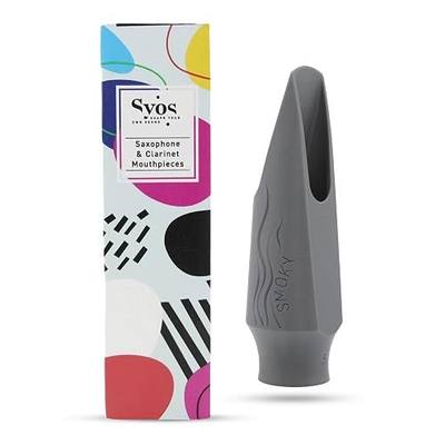 Syos Tenor Saxophone Mouthpiece Smoky Model, 5 Tip Opening, Anthracite Gray - Warm Dark Sound, Wide Full Tone, Low Rollover Baffle, Easy Response, Perfect for Jazz & Soul, Made in France