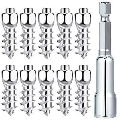 Frienda 10 Pcs Snow Carbide Screw Tire Studs Silver 4 x 12 mm Wheel Tyre Snow Spike Trim Screw in Tire Studs with Installation Tool for Car Truck Bicycle Boot Motorcycle ATV Accessories