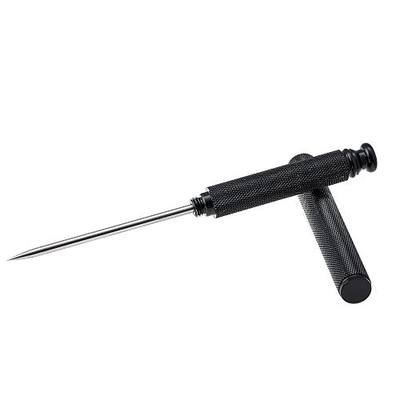 Stainless Steel Ice Pick with Safety Cover, Pick Tool for Breaking Ice, Non-slip Antiskid Handle for Easy to Grip (Black)
