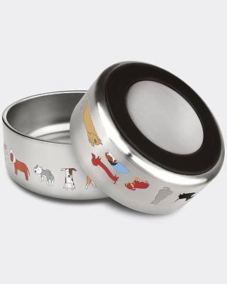Dog Bowl Stainless Steel, 32 Ounces, Non-Slip, Food Safe, Silver