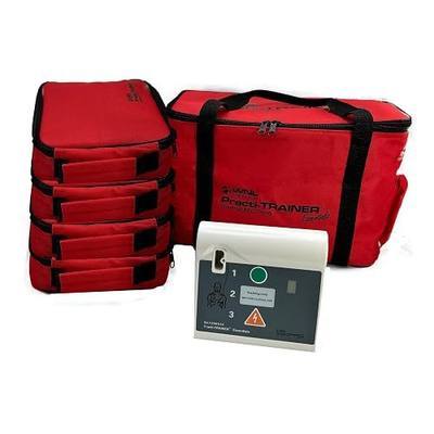 WNL Products WL120ES10, 4 AED Trainers and Carry Bag Kit | For Training Use Only, Practi Trainer Essentials Base Model, 4 Units and Custom Carrying Bag, cost effective