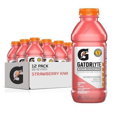 Gatorlyte Rapid Rehydration Electrolyte Drink, Strawberry Kiwi, 20 fl oz Bottles (12 Pack), Specialized Blend of 5 Electrolytes, Lower Sugar, No Artificial Sweeteners, No Artificial Flavors, Gatorade, Hydration