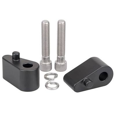 Black Passenger Floorboard Extension Spacer Kit W/Bolts Compatible With 1986-2023 Harley Touring Road King Street Glide Electra Glide Road Glide FLHT FLT