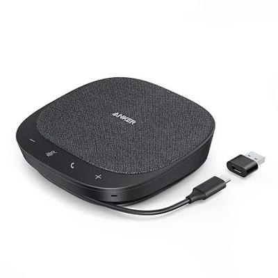Anker PowerConf S330 USB Speakerphone, Conference Microphone for Home Office, Smart Voice Enhancement, Plug and Play, 360° Voice Coverage via 4 Microphones, and Powerful Sound (Renewed)
