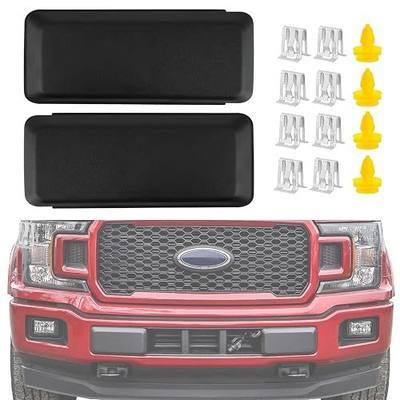Replacement for Front Left Driver & Right Passenger Side Bumper Guard Pad Cap Inserts End Cover 2018-2020 Ford F150 F-150 JL3Z17E810AB