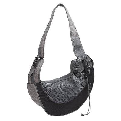 JiangYanus Dog Carrier Sling, Hand Free Dog Papoose with Adjustable Strap | Drawstring Breathable Mesh Travel Safe Puppy Sling Bag Carrier, Crossbody Satchel Dog Purse with Pocket for Outdoor Dogs Cats