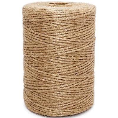 Jute Twine String 328 Feet Durable Natural Jute Rope String Perfect for Arts Crafts Mason Jars Knife Handle Wrapping Wedding Decorations Home Gardening Durable Packing String for Gifts Presents,Brown