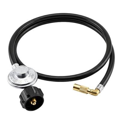 SHINESTAR 5FT Propane Hose Adapter for Blackstone 17"/22" Tabletop Griddle | Propane Regulator Hose with 90 Degree Elbow for Blackstone 5471 Griddle, Connects to 5-40lb Propane Tank, CSA Certified