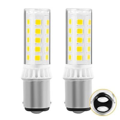 LED Sewing Machine Bulb Push-in Type – Bayonet Socket Fits Janome Kenmore Singer – Featherweights 221-222+ Standard Push-in Turn & with a 9/16" Base 110volt-130volt – 2Pcs, Cool White