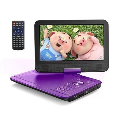 Yoton 12.5" Portable DVD Player, 10.5" HD Screen for Car and Kids, 6H | Easy Setup for Kids & Elderly, All-Region Playback, Headphone Jack, AV-IN/AV-OUT, Not Support Blu-ray