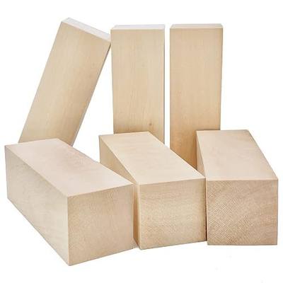 Thiecoc 6 Pcs Basswood Carving Blocks - 6x2x2 Inch Basswood for Wood Craft, Whittling