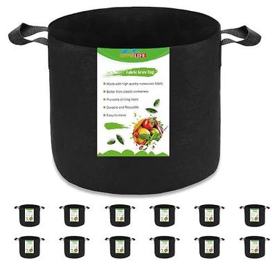 12-Pack 3 Gallon Plant Grow Bags, Heavy Duty Aeration Fabric Pots with Handles for Garden and Planting Outdoor