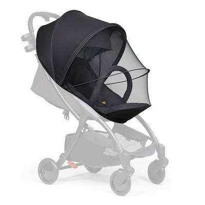 Beberoad Love Stroller Sun Shade Cover & Mosquito Net (Black) | 2-Way Zipper, Easy Installation, Easy to store, Breathable Material, UPF50+