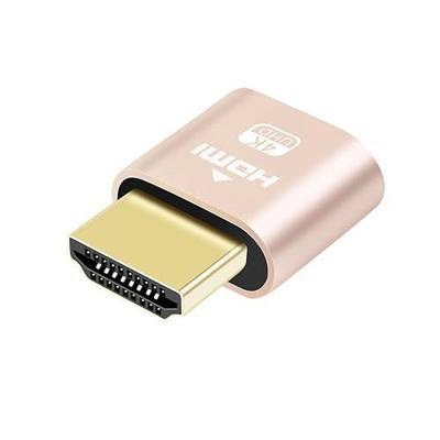 DTECH 4K HDMI Dummy Plug Display Emulator Headless Ghost Adapter Compatible with Windows Mac OSX Linux Support 4kx2k 2160P 1080p for Computer Desktop (fit-Headless, 1 Pack)