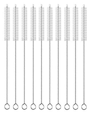 Long Straw Cleaner Brush Extend 10 inch, Wide 10mm diam Pipe Cleaners, Long Brush for Sippy Cup, Water Bottle and Tubes, Drinking Straw Cleaning Brush Set 10 Pack