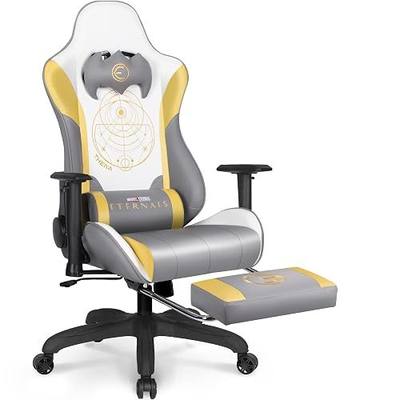 Marvel Eternals Gaming Chair Desk Office Computer Racing Chairs - Adults Gamer Ergonomic Game Footrest Reclining High Back Support Racer Leather Foot Rest (Thena)
