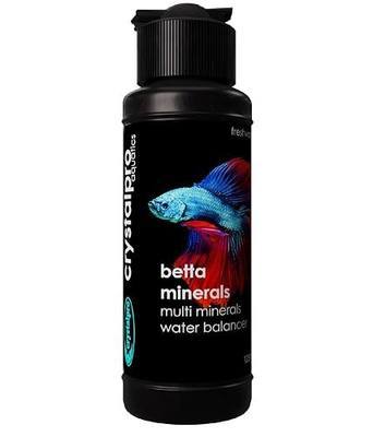 Crystalpro Betta Minerals - Creates Natural Beta Water Environment - Reduces Stress - Essential Minerals for Soft & RO Water - Fish Health Boost (4.2 Oz / 125ml)