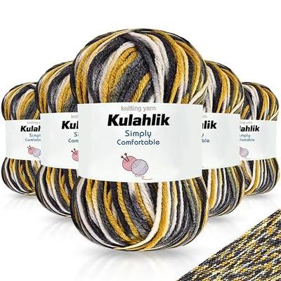 250g(5x50g) Acrylic Yarn for Crochet/Knitting, Colorful Gradient Yarn Thread, 5 Rolls Skeins, Perfect for Any Knitting Crochet and Crafts Mini Project