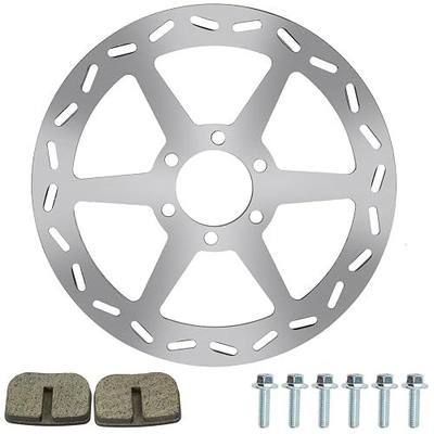 YOXUFA 180mm Mini Bike Disc Brake Rotor with Pads Replacement for Baja Doodle Bug DB30 CT100U CC100X 97cc 98cc 100cc Engine Motovox MBX10 MBX11 Mega Moto 80cc 105cc RT100 Mini Bike Powersports Parts