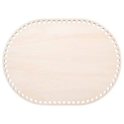 PH PandaHall 1pc Wooden Bag Bottom Oval Natural Wood Base Shaper 13.7x9.8/35x25cm Crochet Basket Base for DIY Knitting Crochet Yarn Storage Bag Weaving Crafts Home Decoration, Hole:8mm