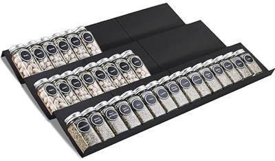 Spice Drawer Rack Organizer Insert for Kitchen Cabinet, Pack of 9