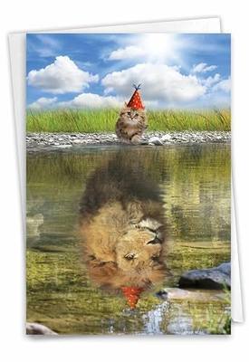 Best Card Co 1 Kitten Birthday Notecard w/Envelope C7076IBDG
