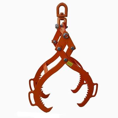 28/32 inch Log Lifting Tongs Log Lifting Tongs 4 Claw Timber Heavy Duty Solid Steel,Swivel Dragging Steel Tongs Log Lifting (32")